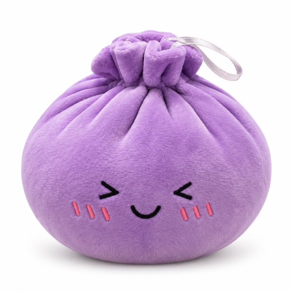 Plush Dumpling Kawaii Kuschelkissen weich & knautschig 20 cm lila