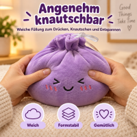 Plush Dumpling Kawaii Kuschelkissen weich & knautschig 35 cm lila
