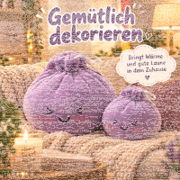 Plush Dumpling Kawaii Kuschelkissen weich & knautschig 35 cm lila