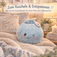 Plush Dumpling Kawaii Kuschelkissen weich & knautschig 20 cm blau