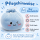Plush Dumpling Kawaii Kuschelkissen weich & knautschig 20 cm blau