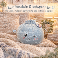 Plush Dumpling Kawaii Kuschelkissen weich & knautschig 35 cm blau