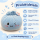 Plush Dumpling Kawaii Kuschelkissen weich & knautschig 35 cm blau