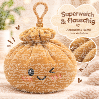 Plush Dumpling Kawaii Bagclip Taschenanhänger Schlüsselanhänger 12 cm braun