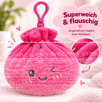 Plush Dumpling Kawaii Bagclip Taschenanhänger Schlüsselanhänger 12 cm pink