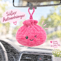 Plush Dumpling Kawaii Bagclip Taschenanhänger Schlüsselanhänger 12 cm pink
