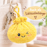 Plush Dumpling Kawaii Bagclip Taschenanhänger Schlüsselanhänger 12 cm gelb