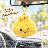 Plush Dumpling Kawaii Bagclip Taschenanhänger Schlüsselanhänger 12 cm gelb