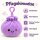 Plush Dumpling Kawaii Bagclip Taschenanhänger Schlüsselanhänger 12 cm lila