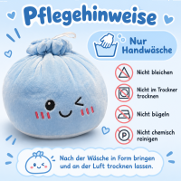 Plüschente Kuscheltier mit Schildkröten-Rucksack gelb 40 cm
