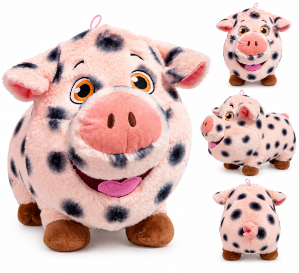 Plüschschwein Hausschwein Kuscheltier rosa XXL Stofftier Schwein stehend gepunktet 55 cm