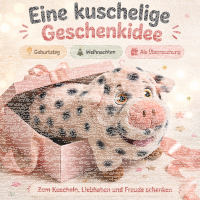Plüschschwein Hausschwein Kuscheltier rosa XXL Stofftier Schwein stehend gepunktet 55 cm