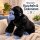 Plüschgorilla Kuscheltier Stofftier schwarz blau 70 cm – weich, groß & kuschelig