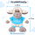 Großes Kuscheltier Schaf 75 cm, XL Plüschtier extra weich, mit Shirt Blau Be Happy