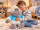 Großes Kuscheltier Schaf 75 cm, XL Plüschtier extra weich, mit Shirt Blau Be Happy