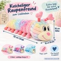 Plüschraupe Stoffraupe 70 cm – extra langes...
