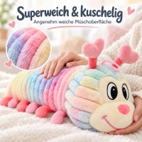 Plüschraupe Stoffraupe 70 cm – extra langes Kuscheltier Plüschtier Stofftier im Überraschungsdesign