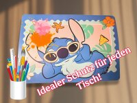 Lilo&Stitch Bastelunterlage 45 x 65 cm – abwischbare Tischschutzmatte, Malunterlage, Schreibtischunterlage Stitch mit Brille Hawaii