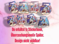 Spiderman Sticker Aufkleber Buch, 6 Seiten inkl. Glitzersticker, Sammelsticker