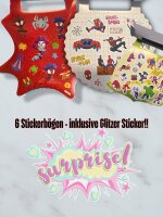 Spiderman Sticker Aufkleber Buch, 6 Seiten inkl. Glitzersticker, Sammelsticker