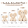 Kuscheltier Elefant zottelig Beige 20 cm Stofftier superweich – Kuscheltier Plüschtier Geschenkidee