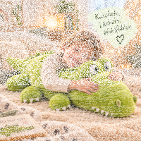 Kuscheltier Krokodil Grün Alligator Plüschtier weich 45 cm liegend