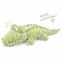 Kuscheltier Krokodil Grün Alligator Plüschtier weich 45 cm liegend