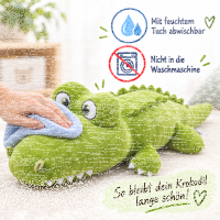 Kuscheltier Krokodil Grün Alligator Plüschtier weich 45 cm liegend