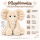 Kuscheltier Elefant zottelig Beige 60 cm Stofftier superweich – Kuscheltier Plüschtier Geschenkidee