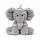 Kuscheltier Elefant zottelig grau 20 cm Stofftier superweich – Kuscheltier Plüschtier Geschenkidee