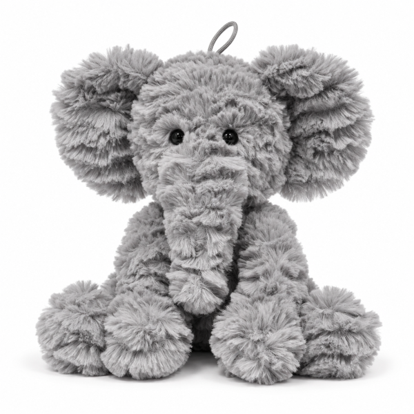 Kuscheltier Elefant zottelig grau 35 cm Stofftier superweich – Kuscheltier Plüschtier Geschenkidee