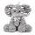 Kuscheltier Elefant zottelig grau 35 cm Stofftier superweich – Kuscheltier Plüschtier Geschenkidee