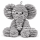 Kuscheltier Elefant zottelig grau 60 cm Stofftier superweich – Kuscheltier Plüschtier Geschenkidee