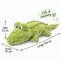 XXL Kuscheltier Riesen Krokodil Alligator großes...