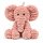 Kuscheltier Elefant zottelig rosa 20 cm Stofftier superweich – Kuscheltier Plüschtier Geschenkidee