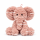 Kuscheltier Elefant zottelig rosa 20 cm Stofftier superweich – Kuscheltier Plüschtier Geschenkidee