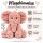 Kuscheltier Elefant zottelig rosa 20 cm Stofftier superweich – Kuscheltier Plüschtier Geschenkidee