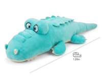 XXL Kuscheltier Riesen Krokodil Alligator großes Plüschtier weich 120 cm liegend mint türkis