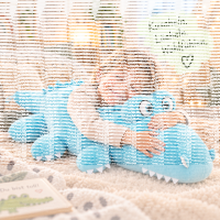 XXL Kuscheltier Riesen Krokodil Alligator großes Plüschtier weich 120 cm liegend mint türkis