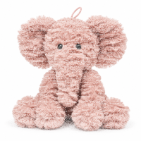 Kuscheltier Elefant zottelig rosa 35 cm Stofftier...