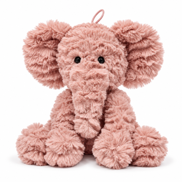 Kuscheltier Elefant zottelig rosa 60 cm Stofftier superweich – Kuscheltier Plüschtier Geschenkidee
