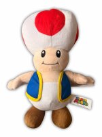 Super Mario Toad Kuscheltier Plüschfigur Stofftier...