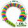 Plüschtier Plüschschlange XXL Plüsch-Schlange weich gefüllt, ideal zum Trösten Kuscheln Einschlafhilfe Toys Schlange Snake Kuscheltier Regenbogen bunt 200 cm