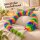 Plüschtier Plüschschlange XXL Plüsch-Schlange weich gefüllt, ideal zum Trösten Kuscheln Einschlafhilfe Toys Schlange Snake Kuscheltier Regenbogen bunt 200 cm