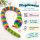 Plüschtier Plüschschlange XXL Plüsch-Schlange weich gefüllt, ideal zum Trösten Kuscheln Einschlafhilfe Toys Schlange Snake Kuscheltier Regenbogen bunt 200 cm