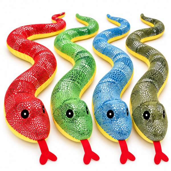 Plüschtier Plüschschlange XXL 200 cm Plüsch-Schlange weich gefüllt, ideal zum Trösten Kuscheln Einschlafhilfe Toys Schlange Snake Kuscheltier Farbe nicht wählbar