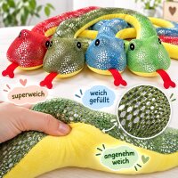Plüschtier Plüschschlange XXL 200 cm Plüsch-Schlange weich gefüllt, ideal zum Trösten Kuscheln Einschlafhilfe Toys Schlange Snake Kuscheltier Farbe nicht wählbar