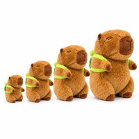 Capybara Kuscheltier braun Figur Plüsch 100 cm Plüsch Capybara mit Schildkröten Rucksack