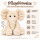 Kuscheltier Elefant zottelig Beige 23 cm Stofftier superweich – Kuscheltier Plüschtier Geschenkidee