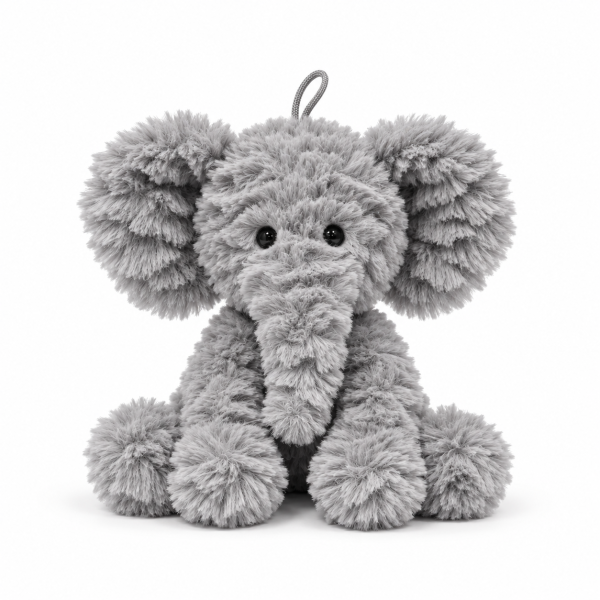Kuscheltier Elefant zottelig grau 23 cm Stofftier superweich – Kuscheltier Plüschtier Geschenkidee